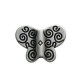 Passant Papillon en Métal/Zamac, 28x20mm (Ø 4mm)