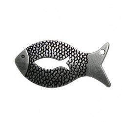 Colgante de Metal Zamak Pez 21x42mm