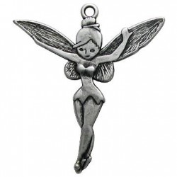 Pendentif Fée en Métal/Zamac, 40x50mm