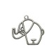 Zamak Pendant Elephant Hollow 29x30mm