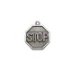 Colgante de Metal Zamak Stop Señal de Tráfico 21x24mm
