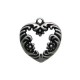 Ciondolo in Zama Cuore Decorato e Fiori 22x21mm