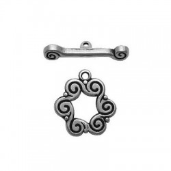 Zamak Toggle Clasp Flower 19x20mm