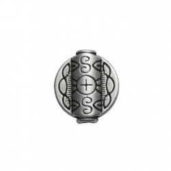 Zamak Bead Flattened 19x15mm Ø2.5mm