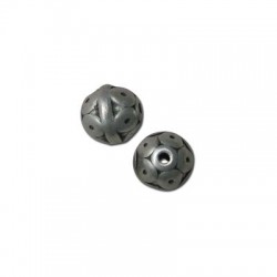 Entrepieza de Metal Zamak Bola Decorada 10mm (Ø 1.2mm)