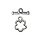 Zamak Toggle Clasp Flower 15x20mm