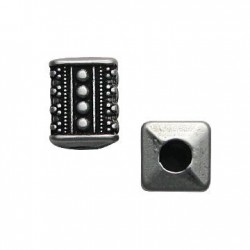 Tube rectangulaire en Métal/Zamac, 15x12.5x12.5mm (Ø 5.5mm)