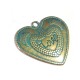 Colgante de Metal Zamak Corazón "Love" 32.5x38.5mm