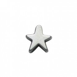 Μεταλλική Ζάμακ Χυτή Χάντρα Αστέρι 9x10mm Ø2.1mm