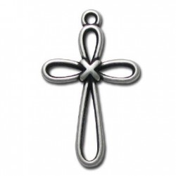 Colgante de Metal Zamak Cruz 22x35mm