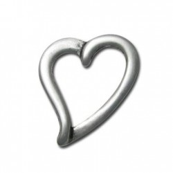 Ciondolo in Zama Cuore Sagoma 34x42mm