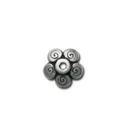 Zamak Bead Cap Flower 11mm Ø1.4mm