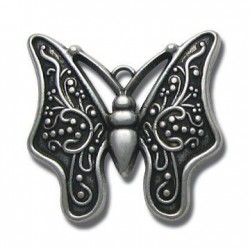 Colgante de Metal Zamak Mariposa 38x39mm