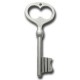 Colgante de Metal Zamak Llave 69x27mm