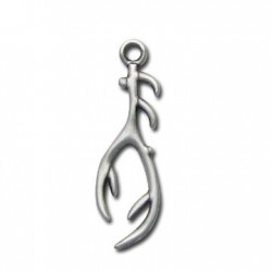 Pendentif Coral en Métal/Zamac, 11x35mm