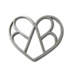 Ciondolo in Zama Cuore 65x45mm
