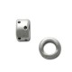 Entrepieza de Metal Zamak Tubo Puntos 8x13.5mm (Ø 10.8mm)
