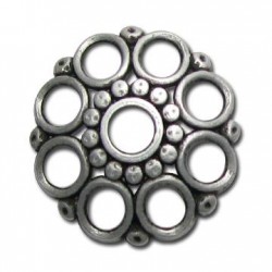 Capuchón de Metal Zamak Flor con Círculos 30mm