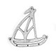 Colgante de Metal Zamak Barco 80mm