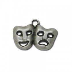 Colgante de Metal Zamak Máscaras 19x14mm