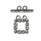 Zamak Toggle Clasp Square Patterned 16mm