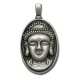 Colgante de Metal Zamak Cabeza Buda con Marco 15x29mm