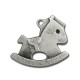 Pendentif Cheval de bois en Métal/Zamac, 33x31mm