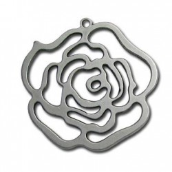 Zamak Pendant Rose 44x49mm