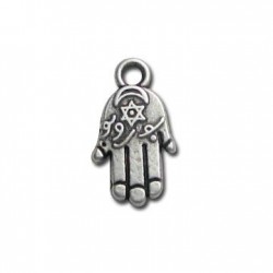 Breloque Main de Fatima en Métal/Zamac, 12x22mm