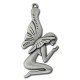 Pendentif Fée en Métal/Zamac, 40x80mm