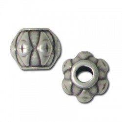 Zamak Bead Bali Style Round 9.5x8mm Ø3mm