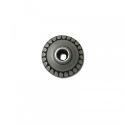 Zamak Bead Bali Style Round 12x10mm Ø1.8mm