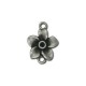 Intercalaire Fleur en Métal/Zamac,  2R 17x12mm
