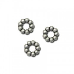 Μεταλλική Ζάμακ Χυτή Χάντρα Λουλούδι 11x3.2mm Ø4.4mm