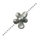 Breloque Fleur en Métal/Zamac, 23x18mm