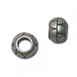 Μεταλλική Ζάμακ Χυτή Χάντρα Στρογγυλή 11x7mm Ø5.4mm