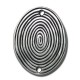 Intercalaire Spirale Ovale en Métal/Zamac, 35x43mm
