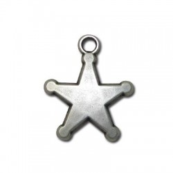 Étoile Shérif en Métal/Zamac, 22mm