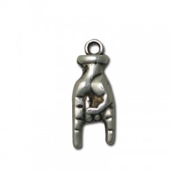 Colgante de Metal Zamak Mano Cornuto 9x21mm