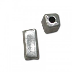 Zamak Tube Square Irregular 12x7mm Ø2.2mm