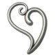 Colgante de Metal Zamak Corazón Irregular 70x60mm