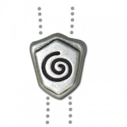 Embout "Komboloi" Triangulaire avec 2 Trous en Métal/Zamac, 12x15mm