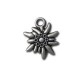 Breloque Fleur Edelweiss en Métal/Zamac, 15mm
