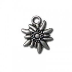 Zamak Charm Edelweiss Flower 15x17mm