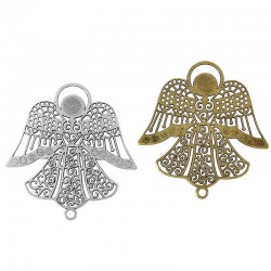 Pendentif Ange en Métal/Zamac, 80mm