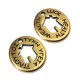 Zamak Charm Round with House & Wishes 20mm