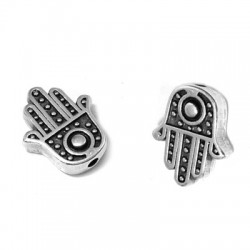 Ciondolo in Metallo Zama Mano di Fatima 10x12mm (Ø1.5mm)