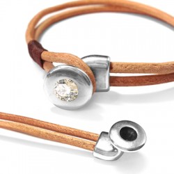 Zamak Clasp with 2 Holes for SS24 Chaton Setting Ø3.1mm