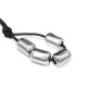 Zamak Bead Tube 4 Mixed Shapes ~10x7mm Ø3mm