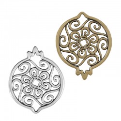 Pendentif en Zamak « Grenade » 46 x 57 mm
